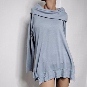 simply Noelle Women Sweater Size L/XL Pullover oversized blue gray 012